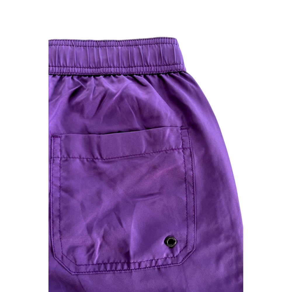 Trussardi Beachwear Badehose aus Polyester in Lila