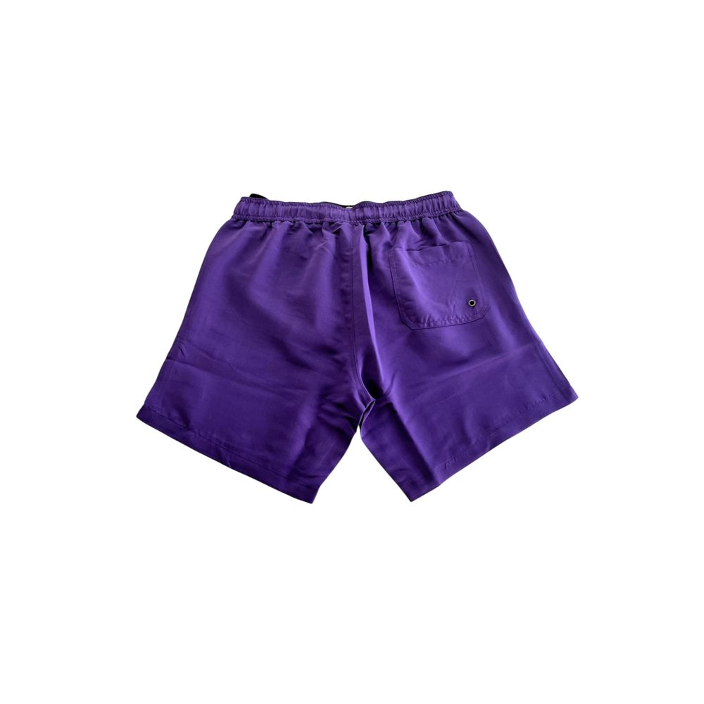 Trussardi Beachwear Lila Badeshorts aus Polyester