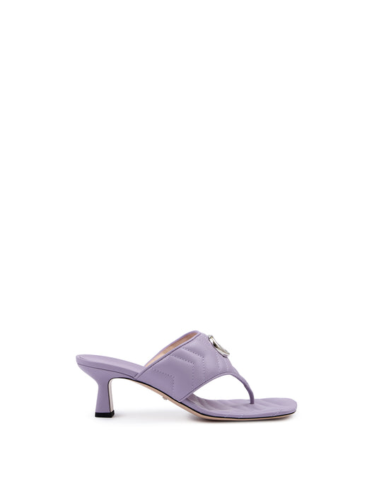 Gucci Mystic Purple Nappa Charlotte Leder Sandalen