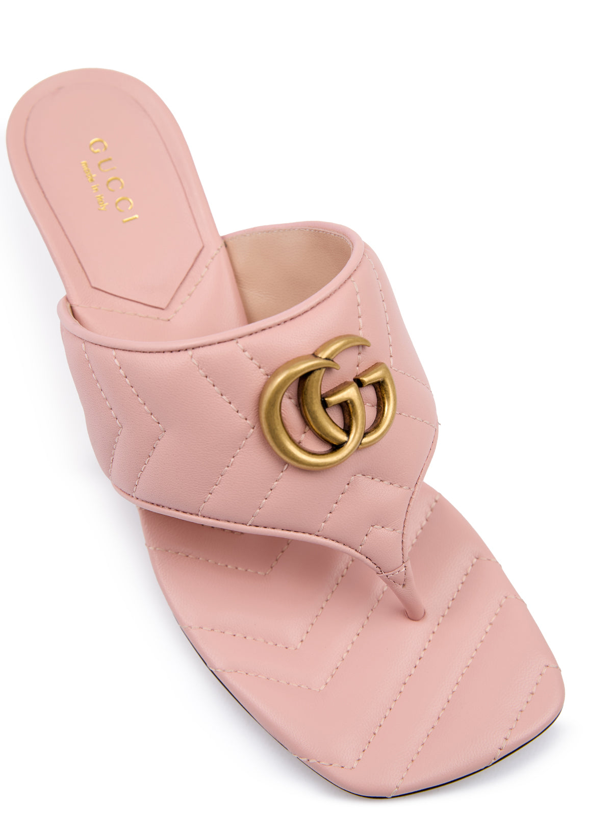 Gucci Mystic Pink Charlotte Sandalen aus Nappaleder