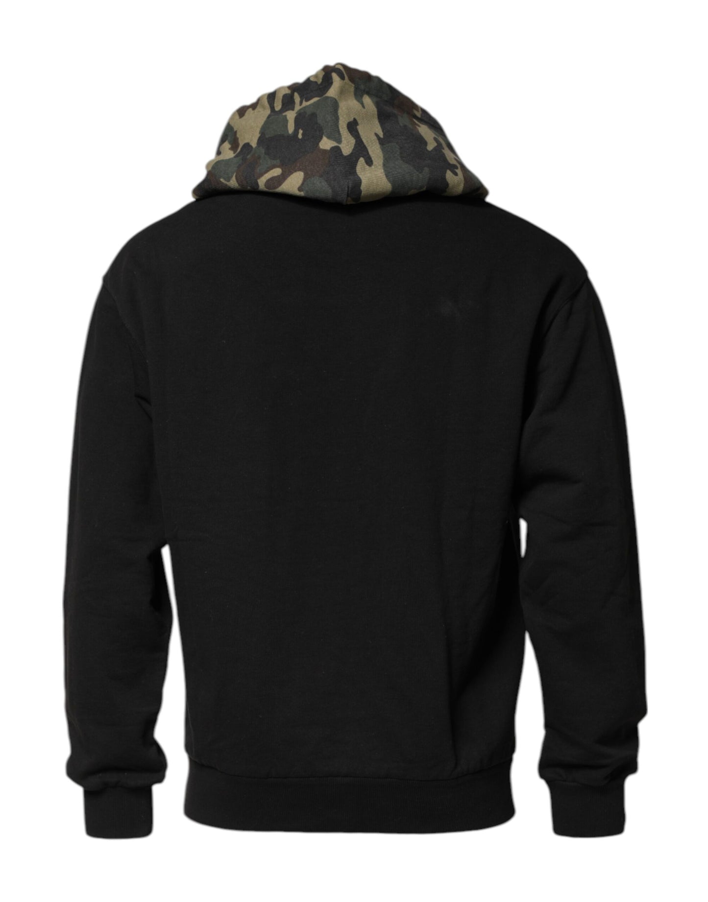 Dolce & Gabbana Schwarzes Kapuzen-Sweatshirt mit Camouflage