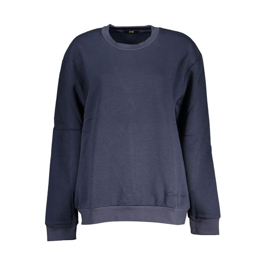 Cavalli Class Blauer Baumwollpullover für Frauen