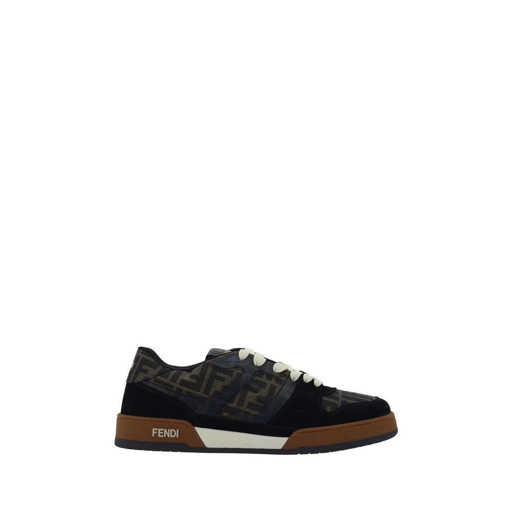 Fendi Bunte Kalbshaut Bos Taurus Sneakers mit niedrigem Schaft