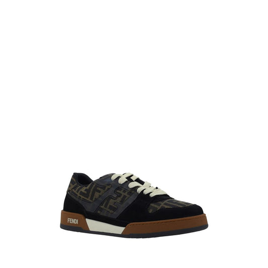 Fendi Bunte Kalbshaut Bos Taurus Sneakers mit niedrigem Schaft