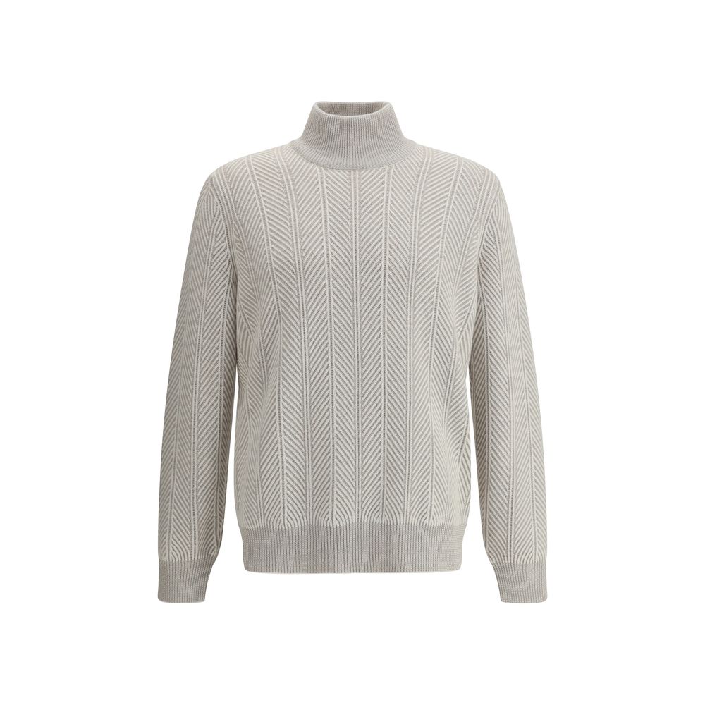Brunello Cucinelli Kaschmirpullover aus weißem Kaschmir