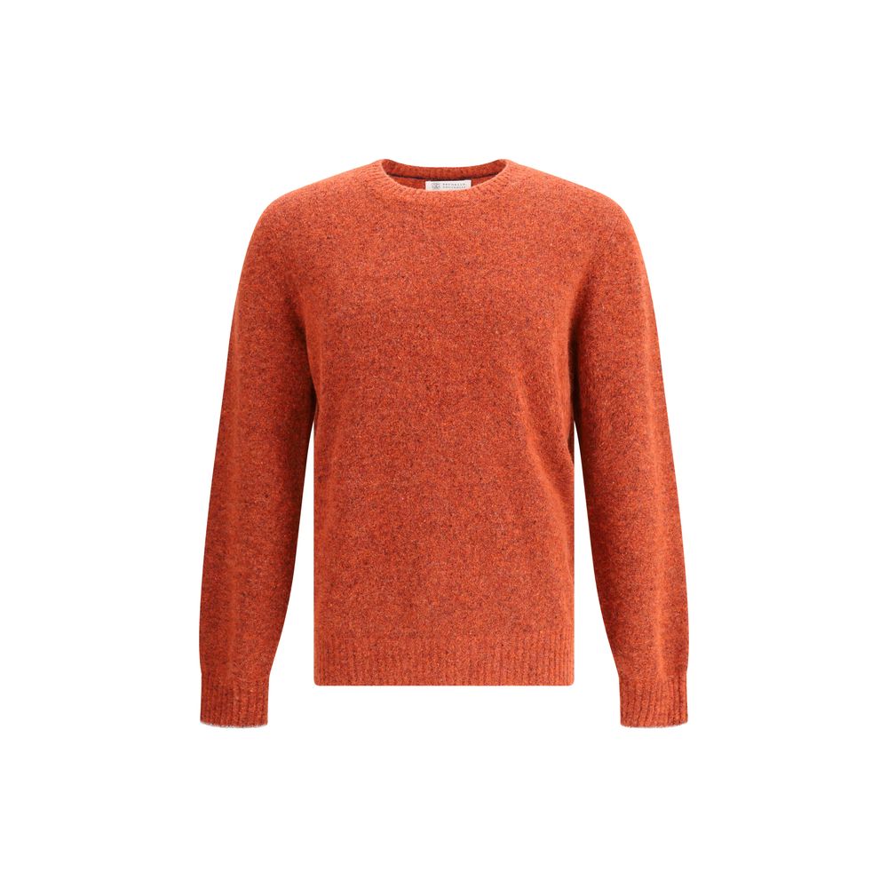 Brunello Cucinelli Orangefarbenes Alpaka-Vicugna-Pacos-Sweatshirt