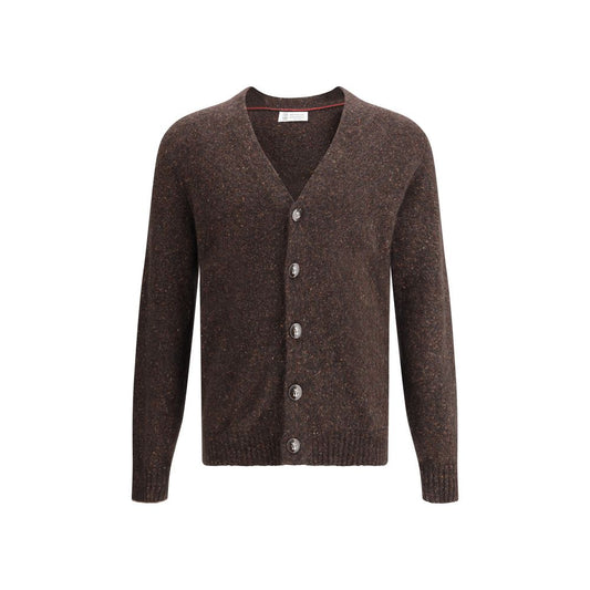 Brunello Cucinelli Brauner Alpaka-Vicugna-Pacos-Cardigan