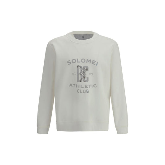 Brunello Cucinelli Baumwoll-Sweatshirt in Reinweiß