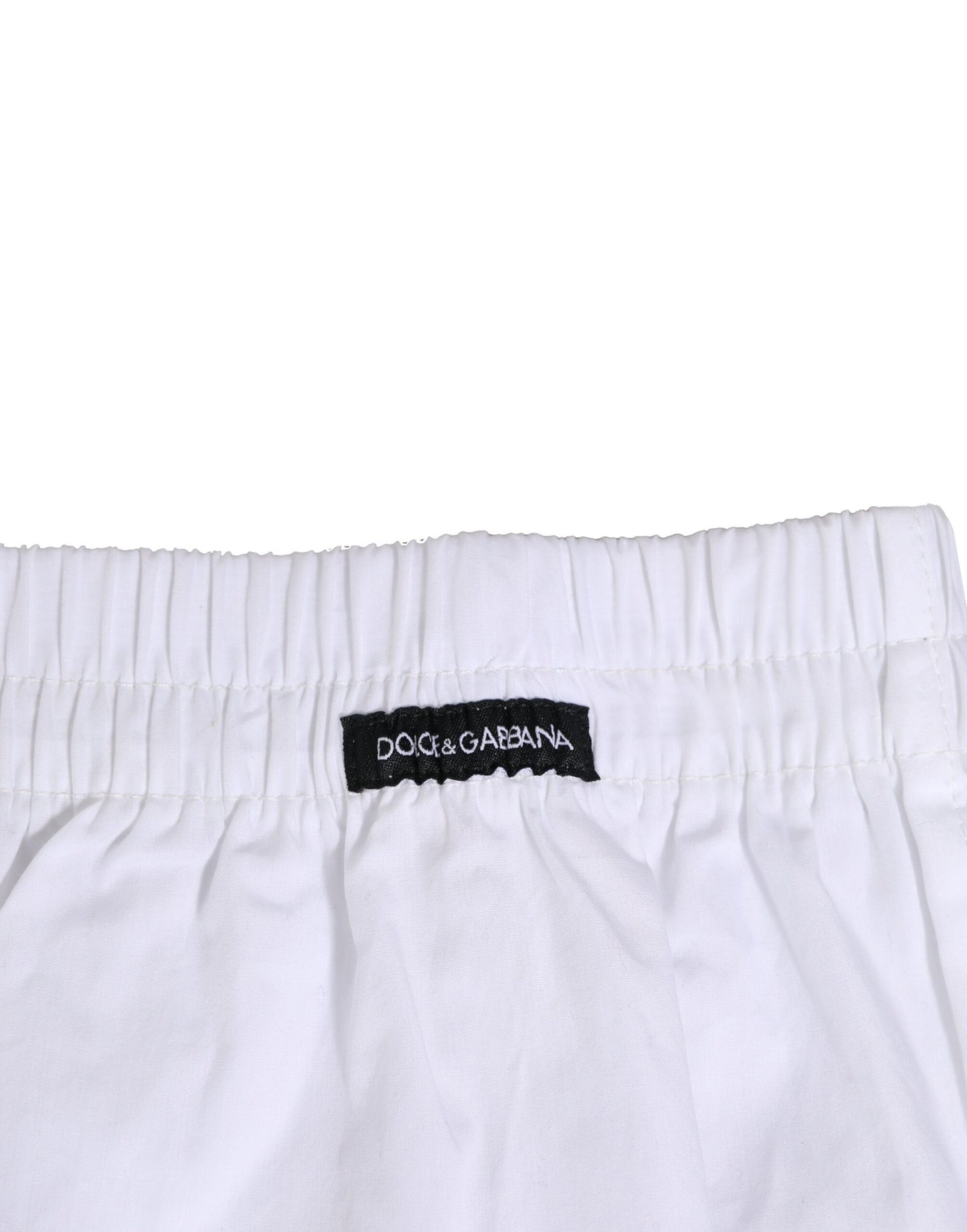 Dolce & Gabbana Weiße Baumwoll-Boxershorts Regular Unterwäsche