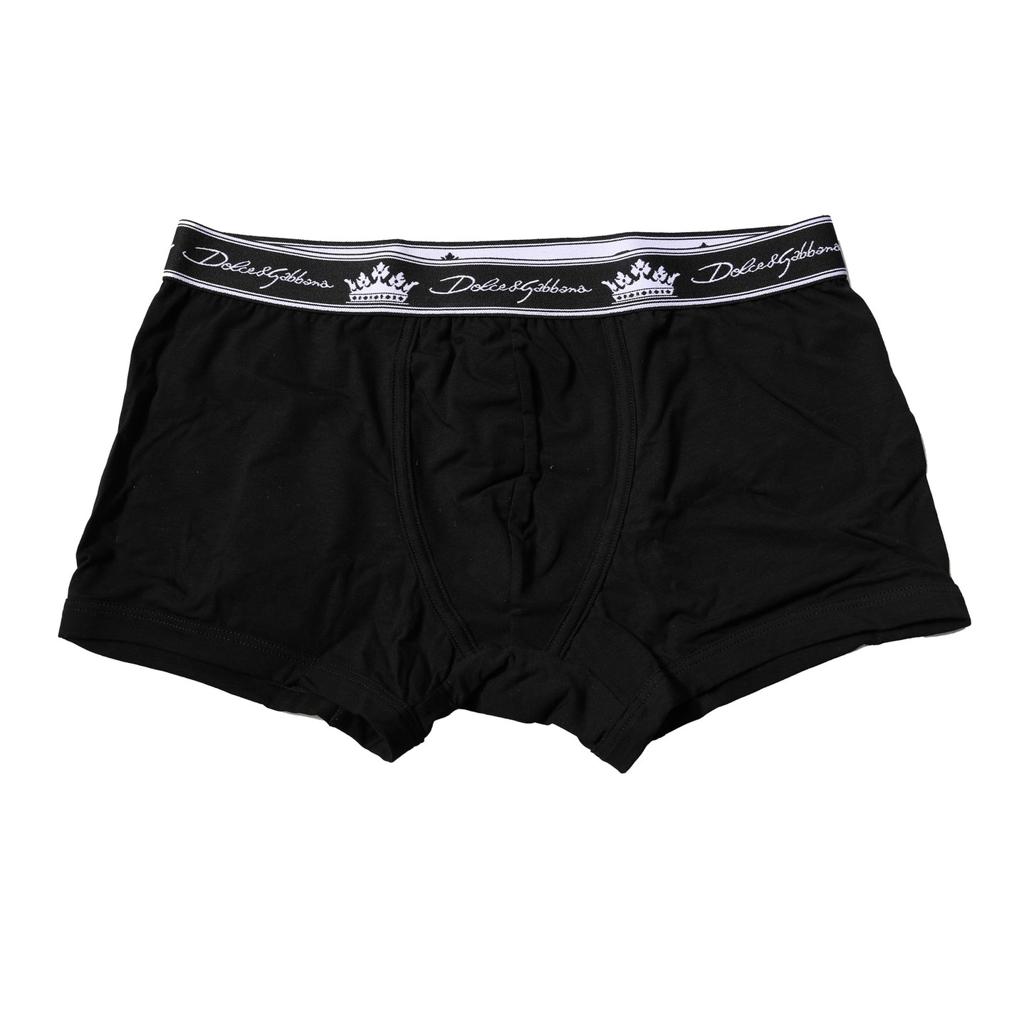 Dolce & Gabbana Schwarze Cotton Stretch Regular Boxer Unterwäsche