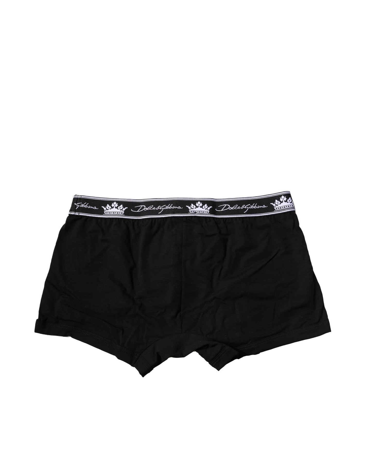Dolce & Gabbana Schwarze Cotton Stretch Regular Boxer Unterwäsche