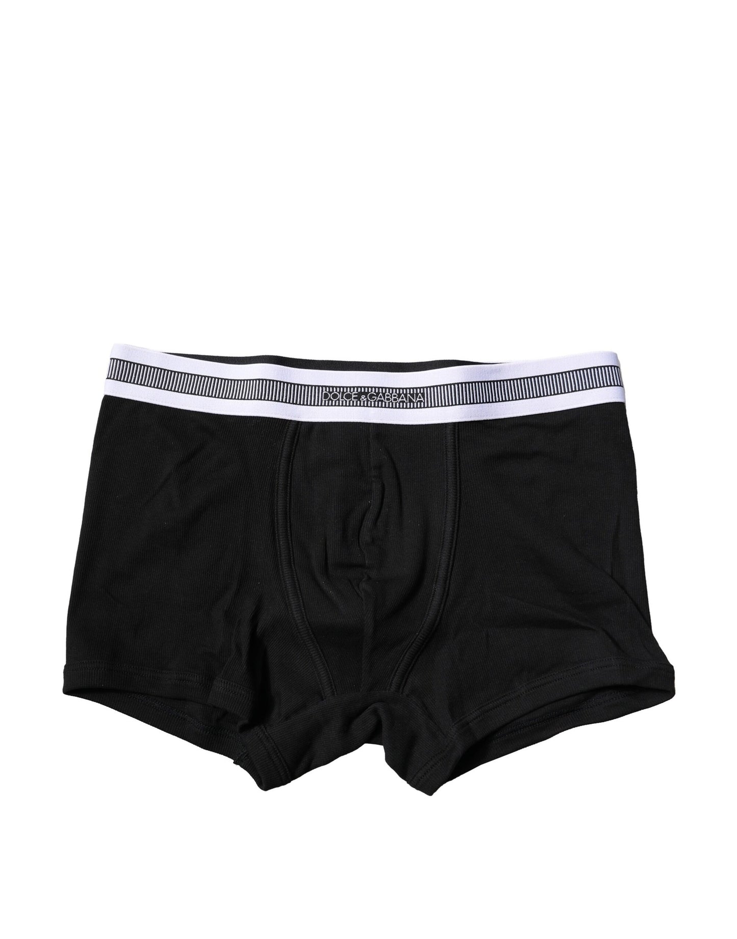 Dolce & Gabbana Schwarze Cotton Stretch Regular Boxer Unterwäsche