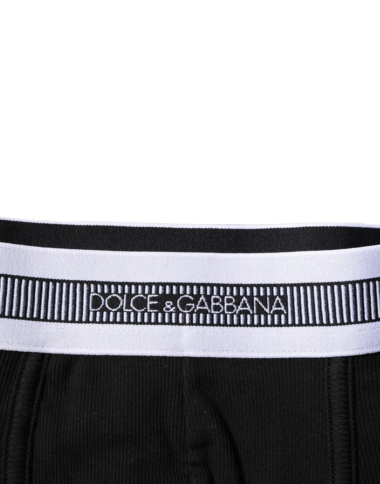 Dolce & Gabbana Schwarze Cotton Stretch Regular Boxer Unterwäsche