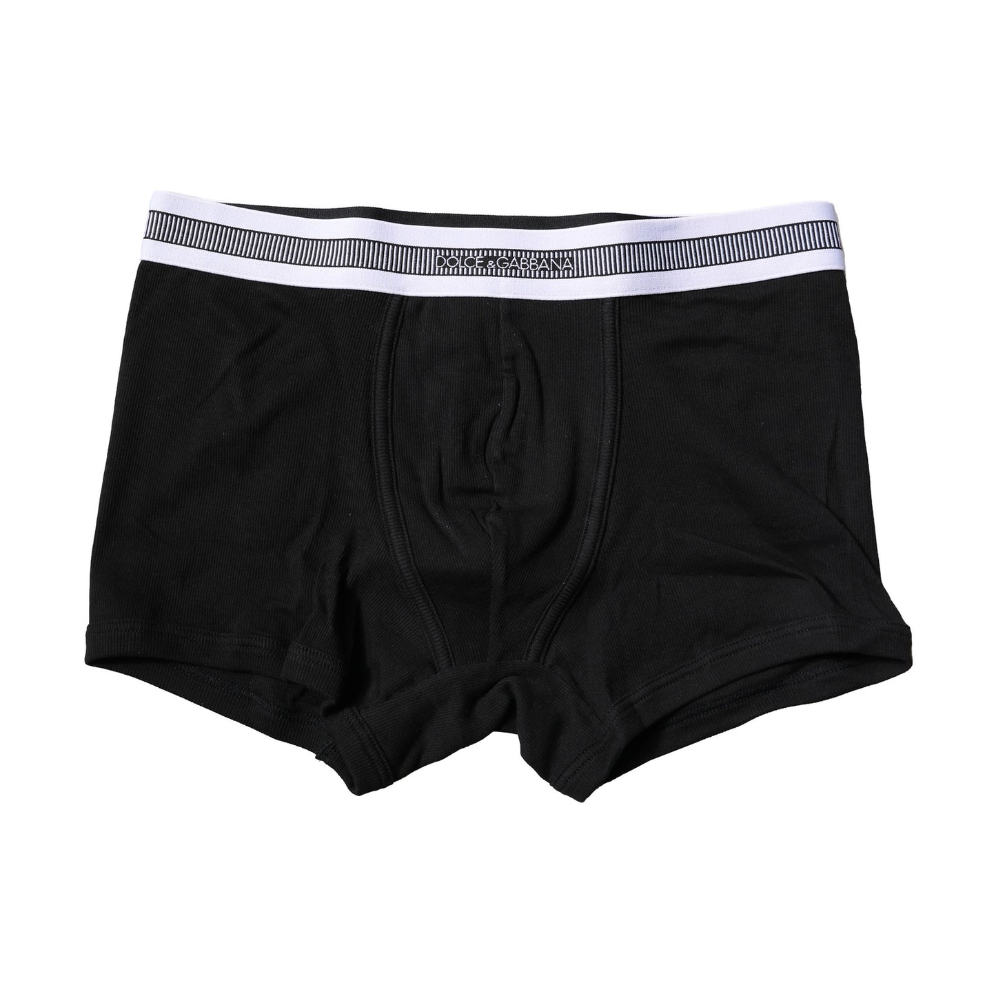 Dolce & Gabbana Schwarze Cotton Stretch Regular Boxer Unterwäsche