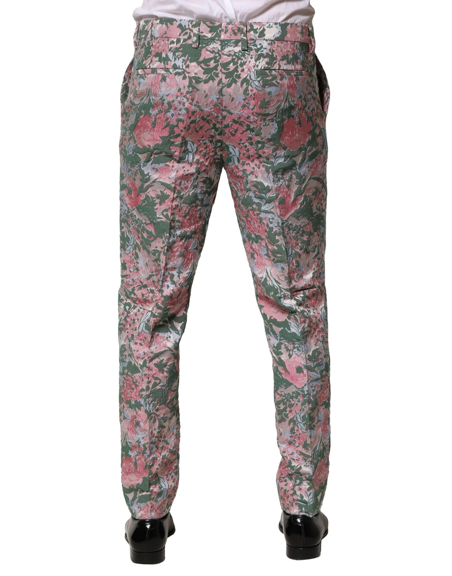 Dolce & Gabbana Multicolor Jacquard-Hose mit Blumenmuster