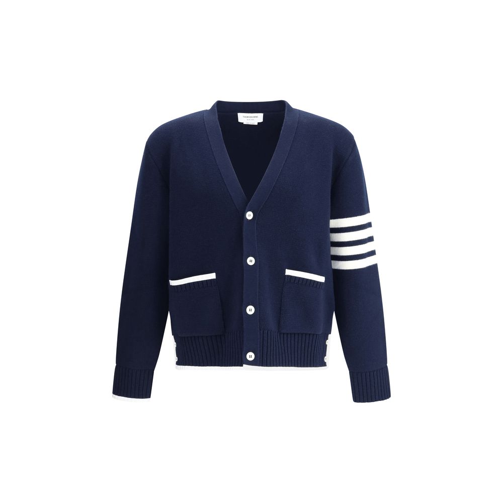 Thom Browne Blauer Merino-Woll-Cardigan