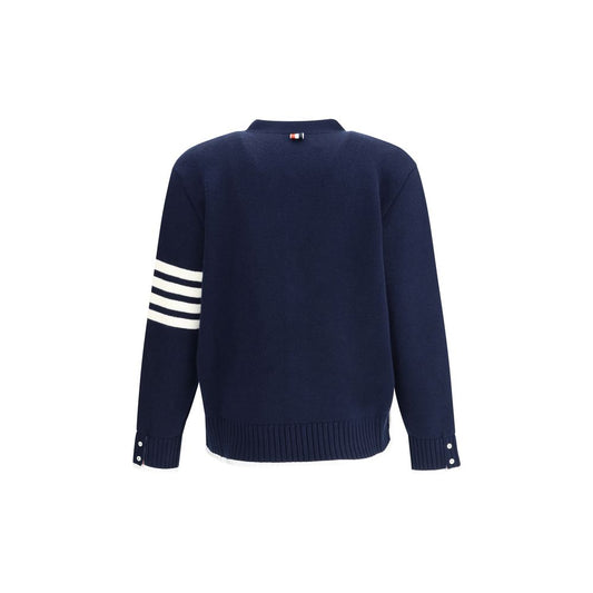 Thom Browne Blauer Merino-Woll-Cardigan
