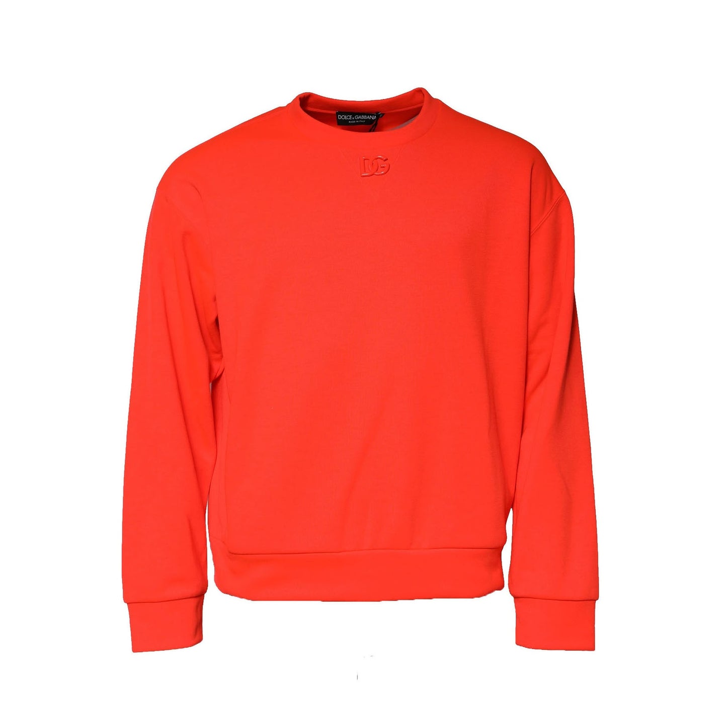 Dolce & Gabbana Orange Polyester DG Logo Sweatshirt Pullover
