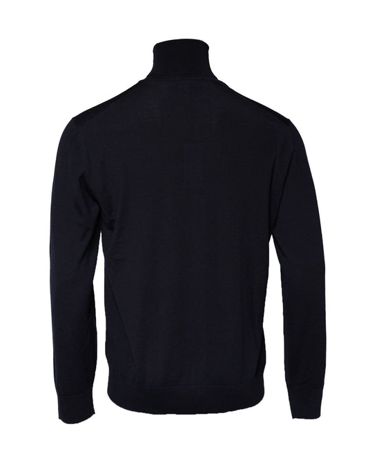 Dolce & Gabbana Blauer langärmeliger Rollkragenpullover