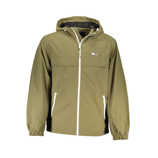 Tommy Hilfiger Grüne Recycelte Nylon Herren Jacke