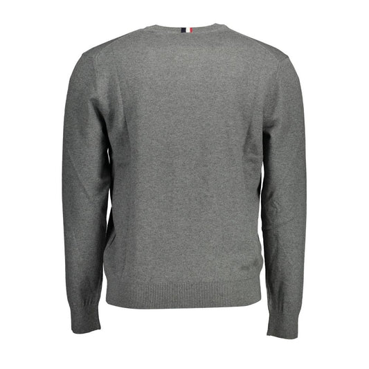 U.S. POLO ASSN. Grauer Herrenpullover aus Baumwolle