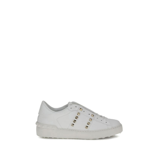 Valentino Garavani Weiße Kalbshaut Bos Taurus Sneakers mit niedrigem Schaft