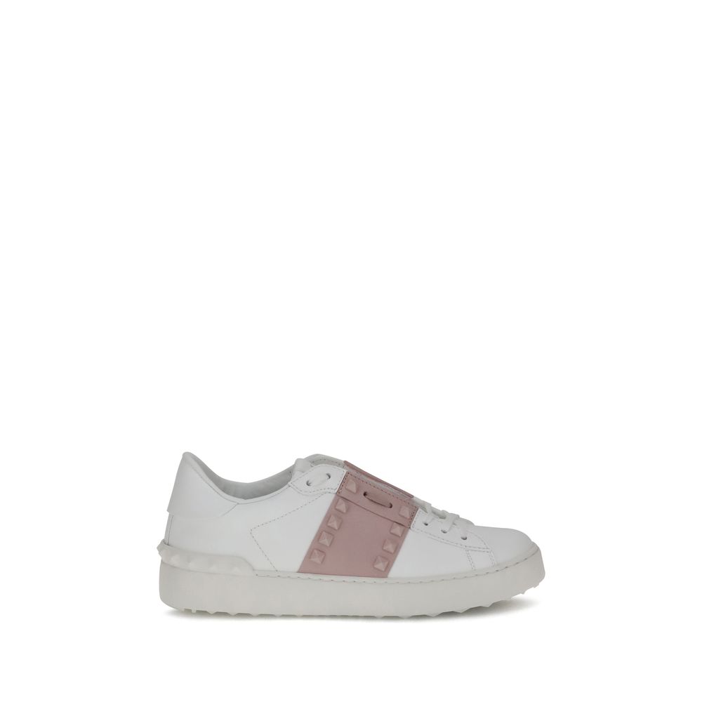 Valentino Garavani Weiße Kalbshaut Bos Taurus Sneakers mit niedrigem Schaft