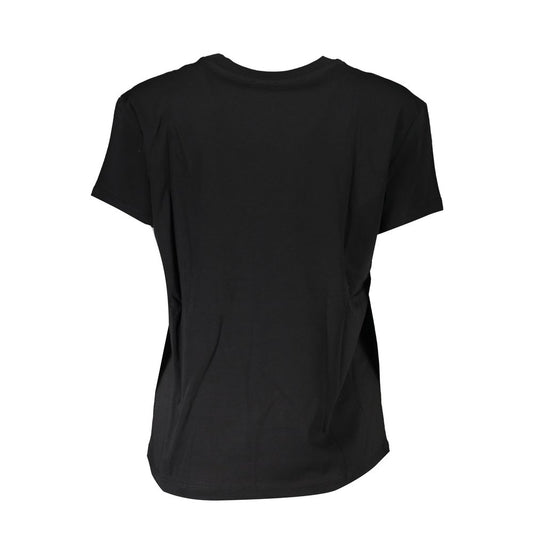 Patrizia Pepe Baumwoll-T-Shirt in Schwarz