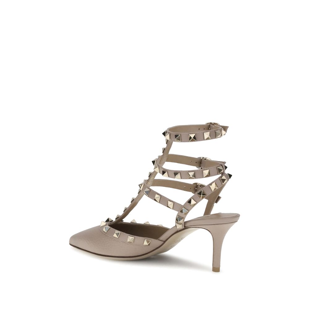 Valentino Garavani Graue Kalbsleder Bos Taurus High Heels