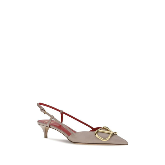 Valentino Garavani Graue Kalbshaut Bos Taurus Mid-Heel Pumps