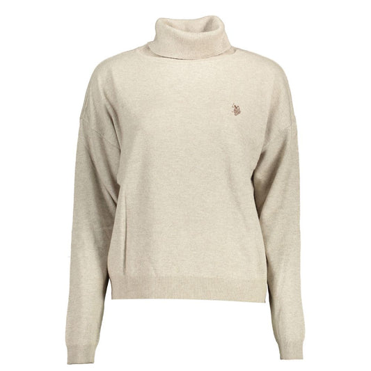 U.S. POLO ASSN. Beigefarbener Pullover aus Wolle für Frauen