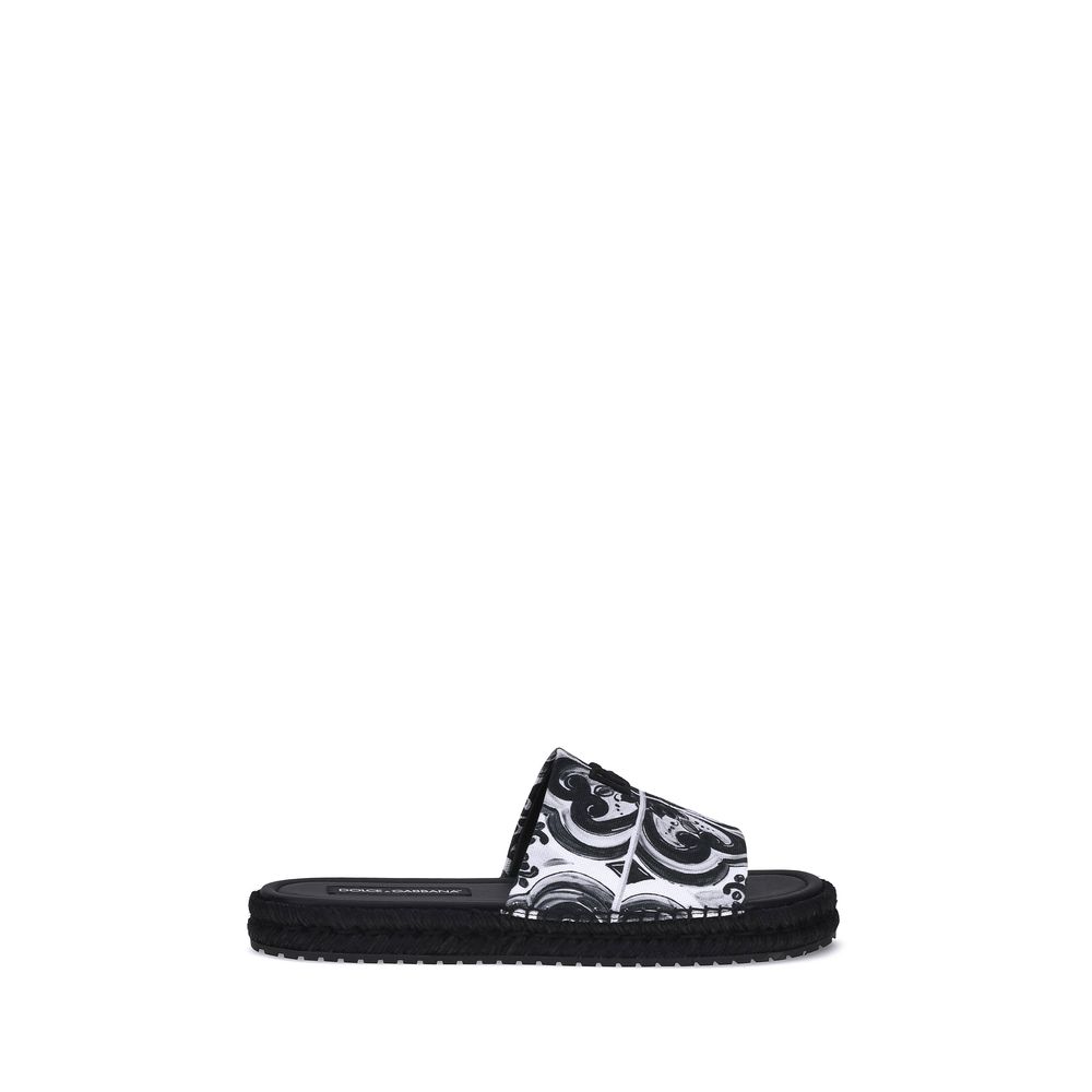 Dolce & Gabbana Schwarze Baumwoll-Espadrilles