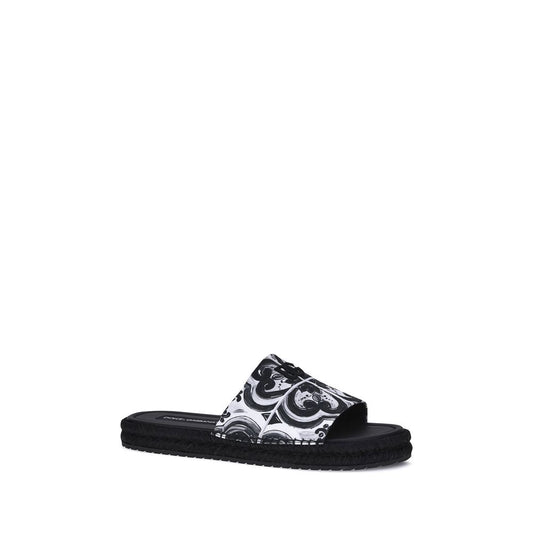 Dolce & Gabbana Schwarze Baumwoll-Espadrilles