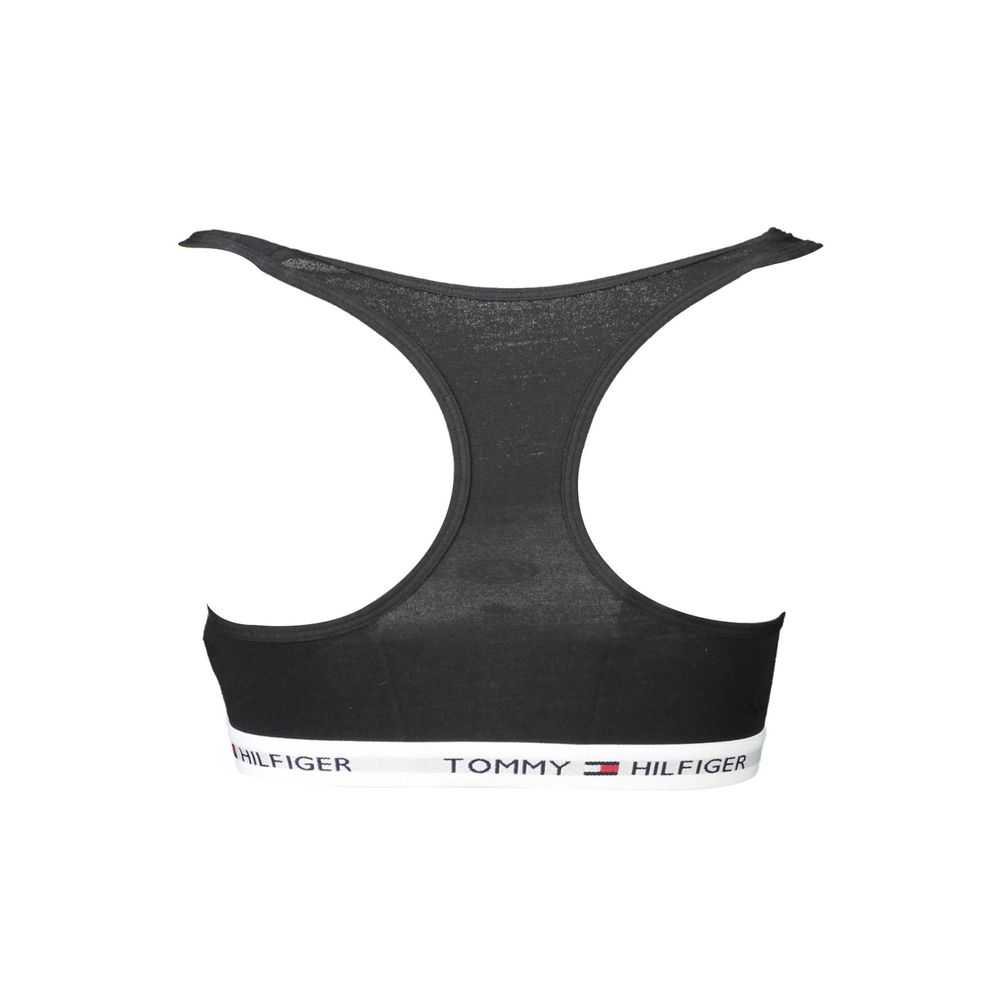 Tommy Hilfiger Schwarzer Baumwoll-Sport-BH für Frauen