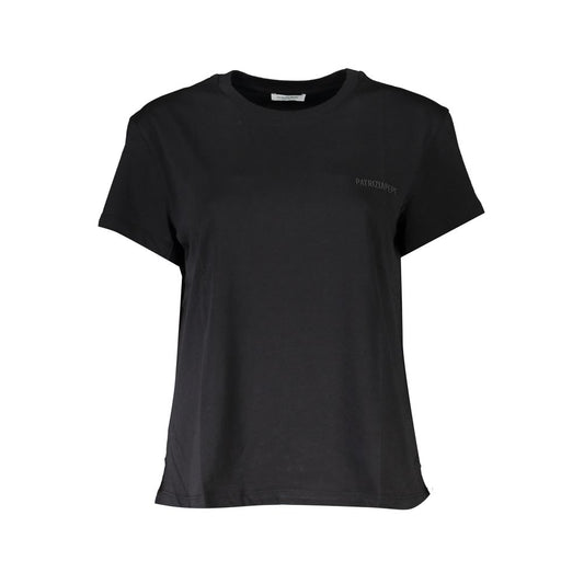 Patrizia Pepe Schwarzes Baumwoll-T-Shirt für Frauen