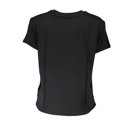 Patrizia Pepe Schwarzes Baumwoll-T-Shirt für Frauen