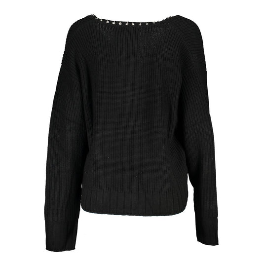 Patrizia Pepe Eleganter langärmeliger Pullover mit V-Ausschnitt und schicken Details