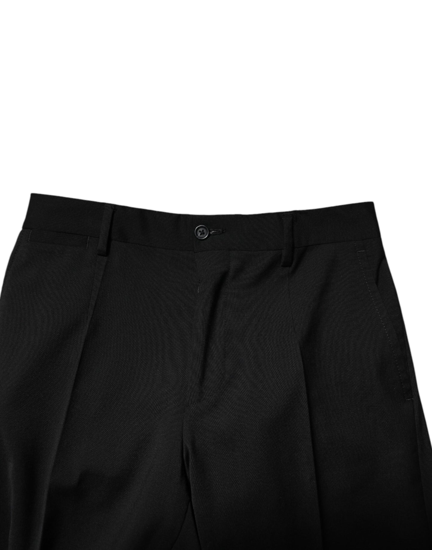 Dolce & Gabbana Schwarze Wolle Formal Herren Cropped Pants