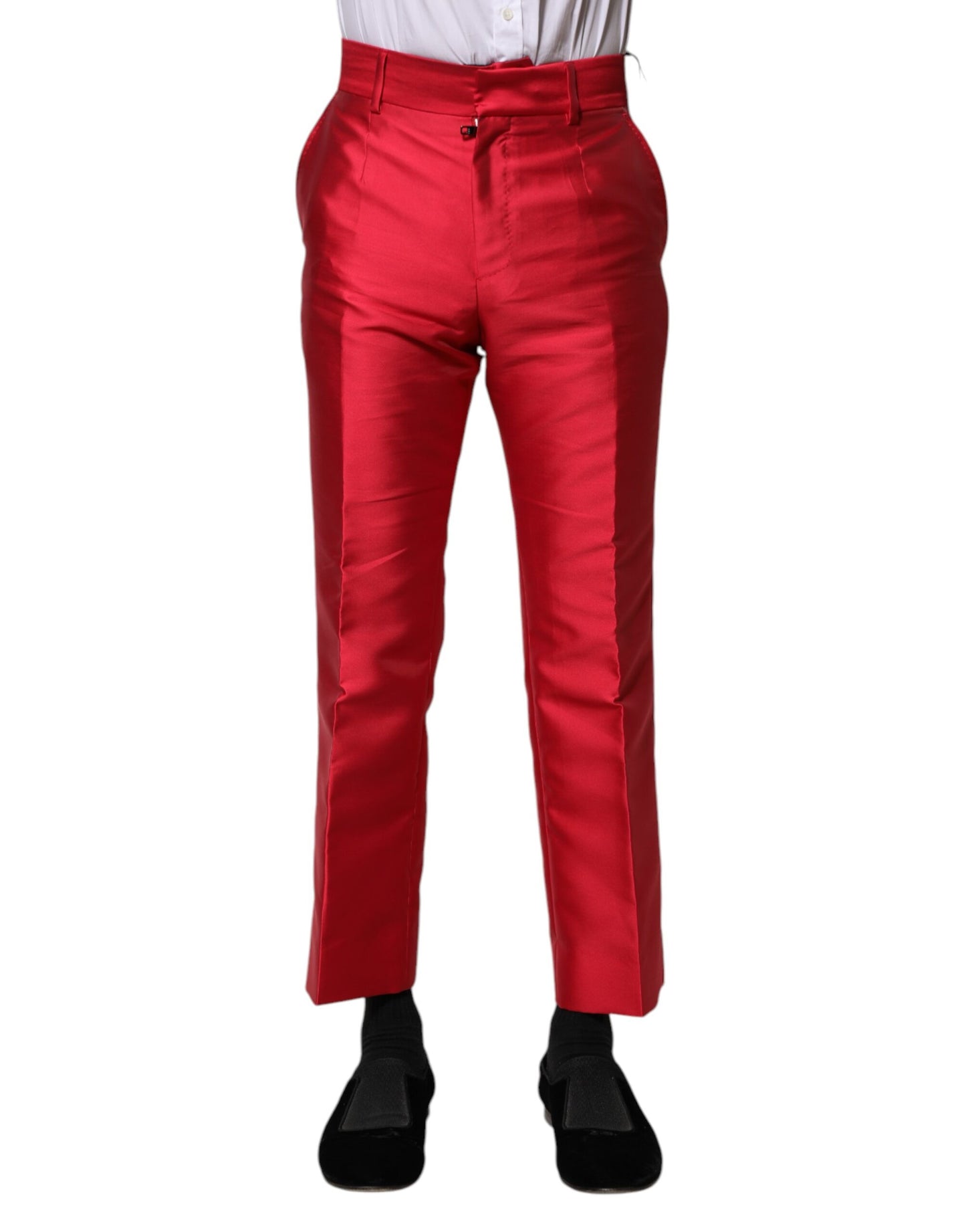 Dolce & Gabbana Rote Polyester-Kurzhose