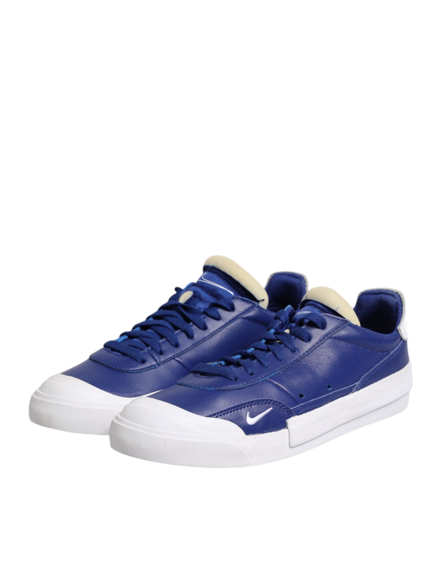 Nike Weiß Blau Lace Up Low Top Drop-Type PRM Turnschuhe Schuhe