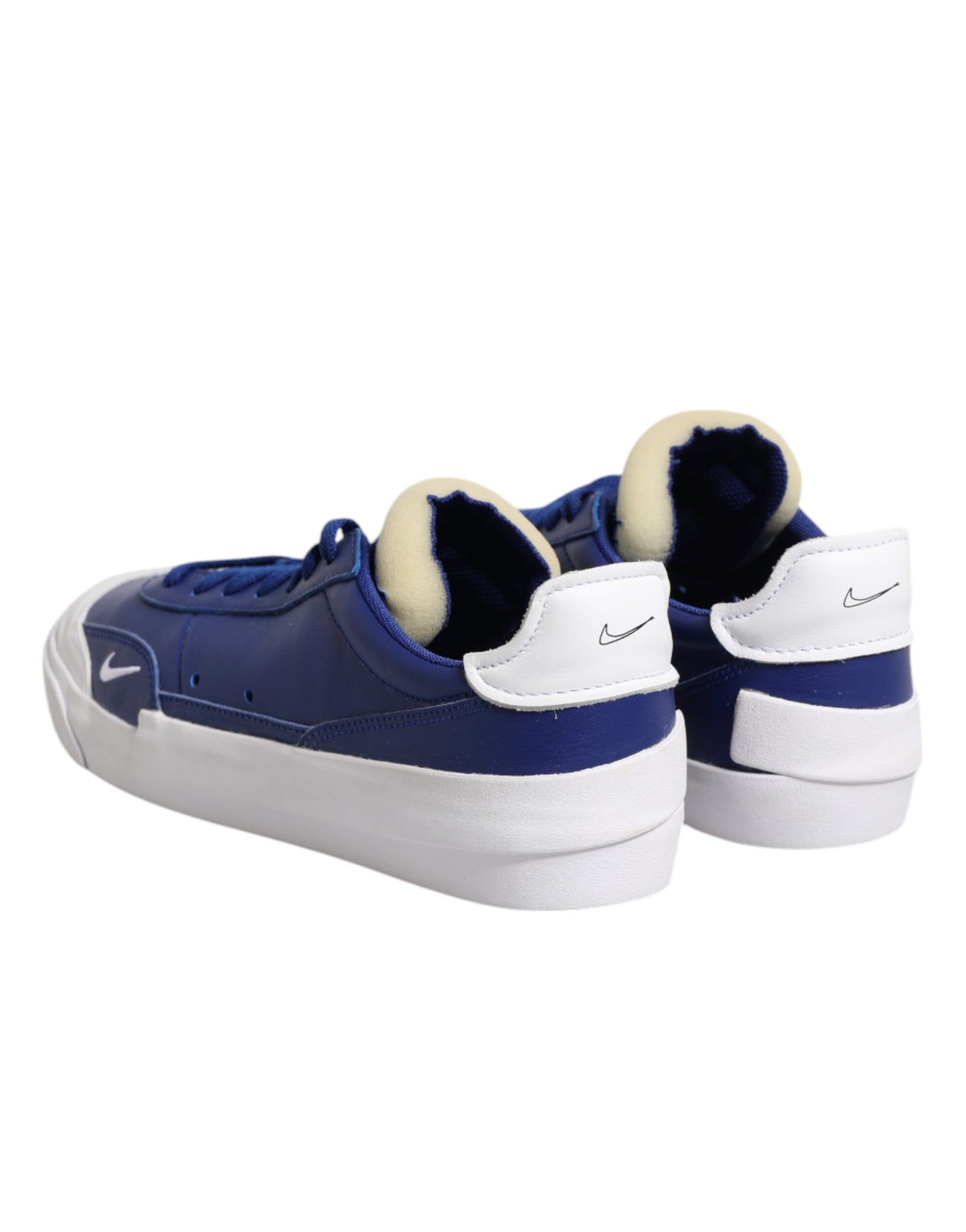 Nike Weiß Blau Lace Up Low Top Drop-Type PRM Turnschuhe Schuhe