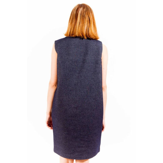 Love Moschino Blaues Baumwollkleid für Frauen