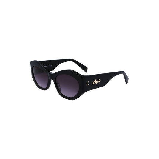 Liu Jo Schwarze Acetat-Sonnenbrille für Frauen