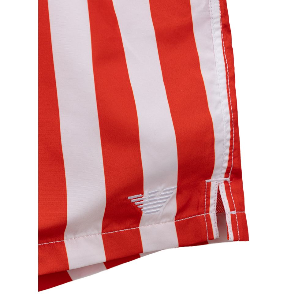 Emporio Armani Rote Polyester-Badehose