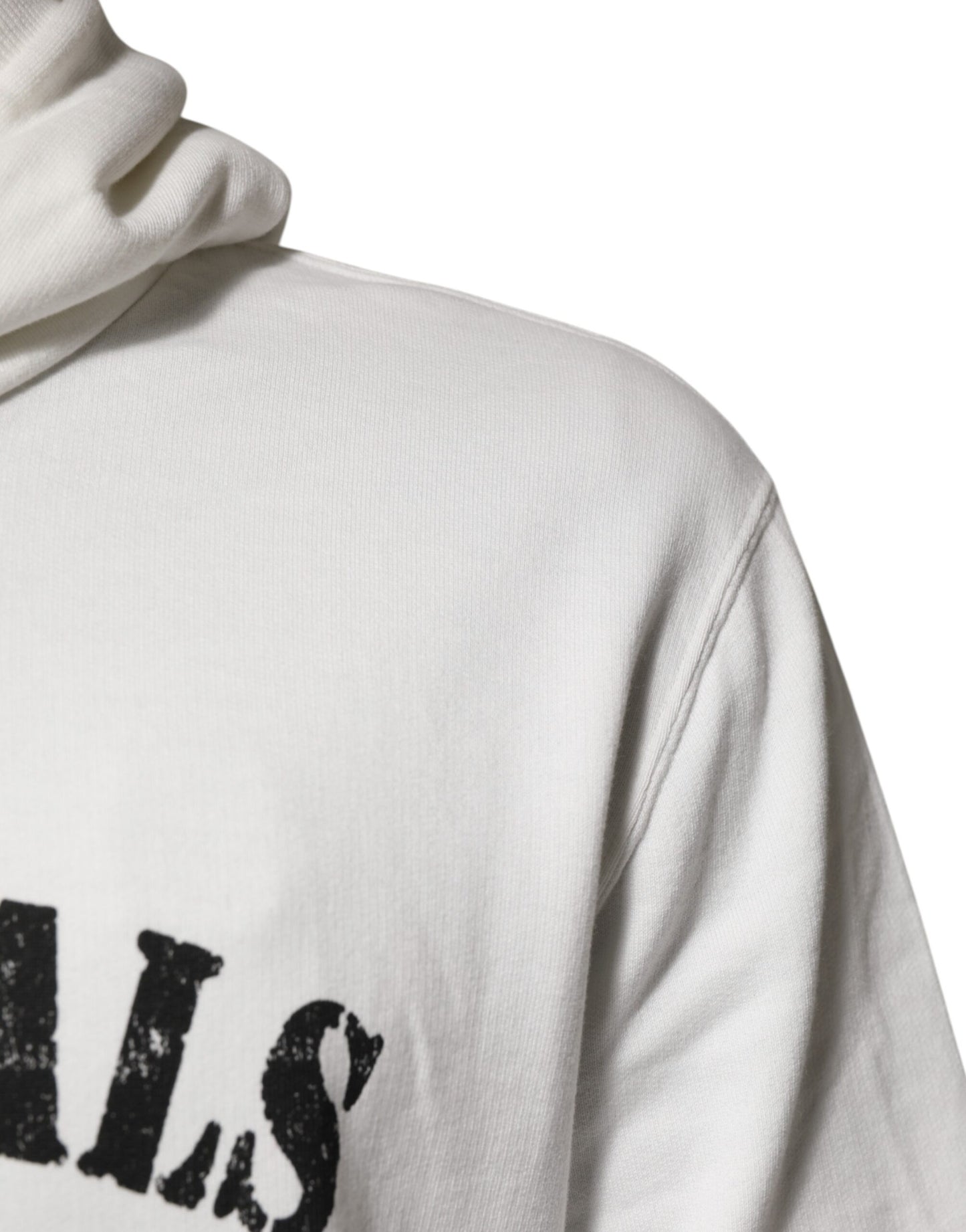 Dolce & Gabbana Weißer Kapuzenpullover aus Baumwolle DG ROYAL Print