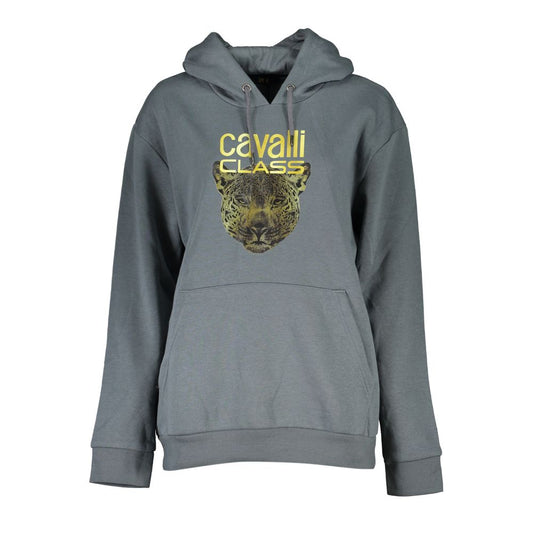 Cavalli Class Grauer Baumwollpullover für Frauen