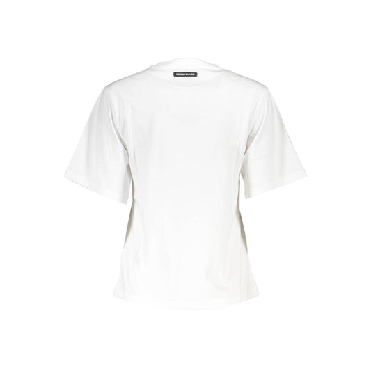 Cavalli Class Weißes Baumwoll-T-Shirt für Damen