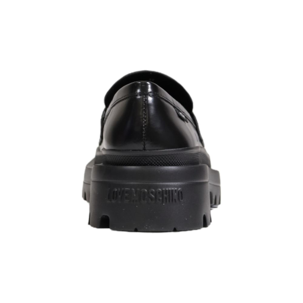 Love Moschino Schwarze Polyethylen-Plateau-Pumps