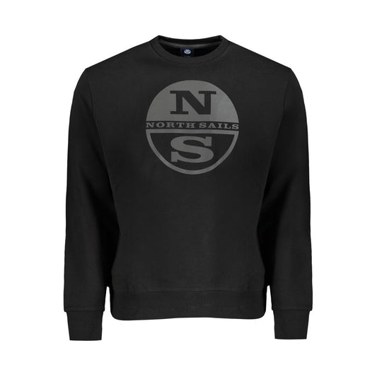 North Sails Baumwoll-Sweatshirt in Schwarz