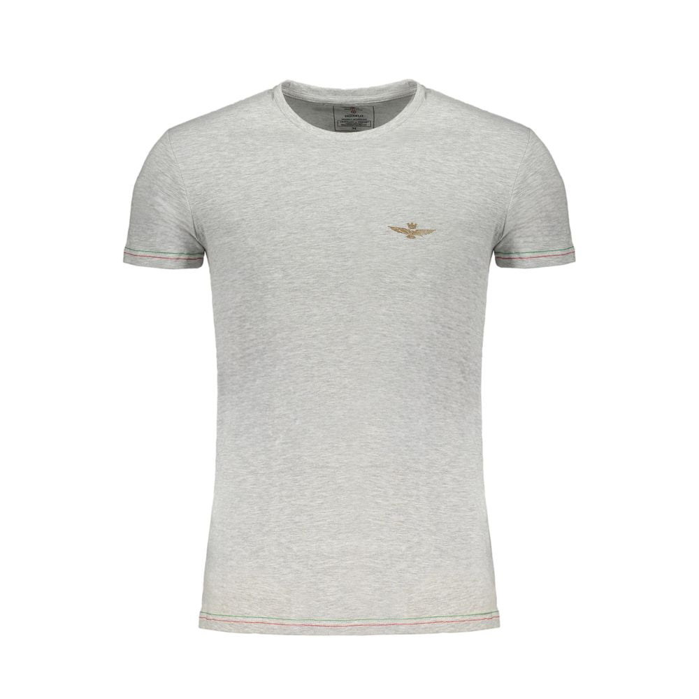 Aeronautica Militare Braunes Baumwoll-T-Shirt für Männer